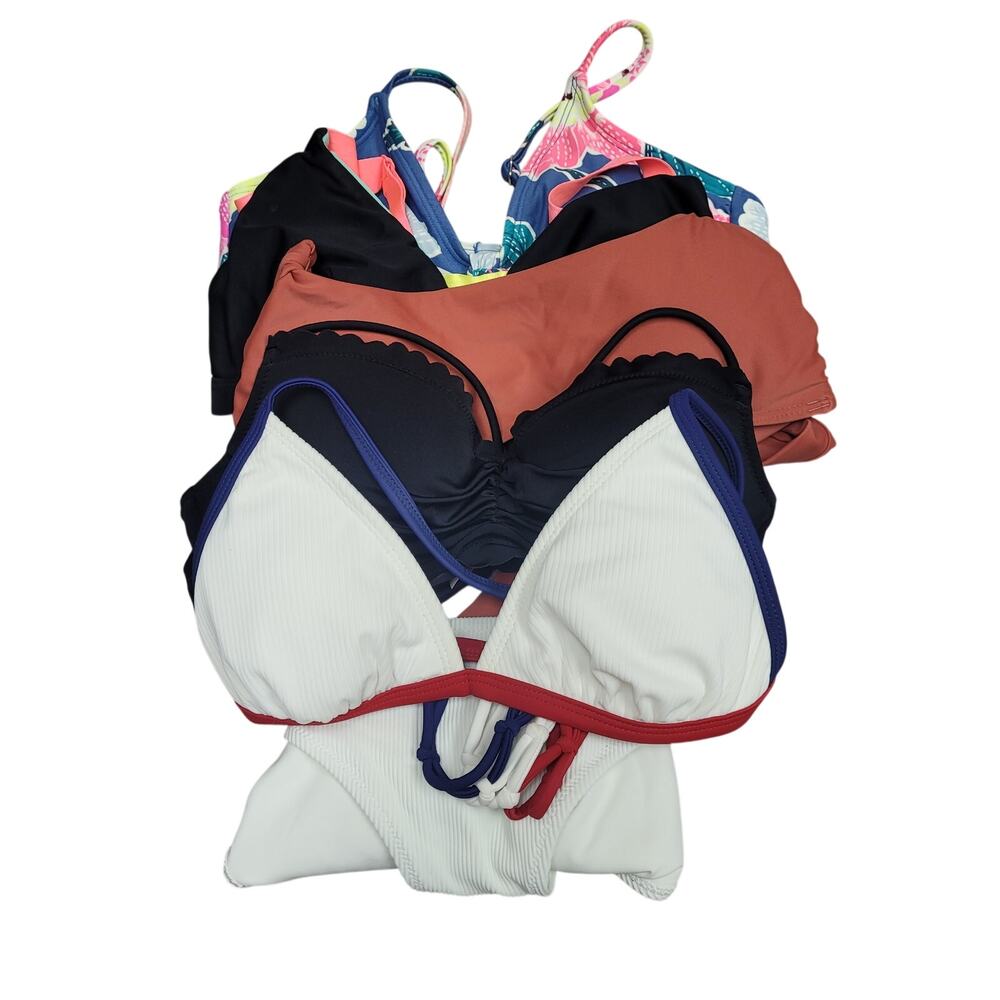 Mixed Bikini Swimwear Lot 12 Pieces Mixed Tops & Bottoms Colorful Beach Pool
